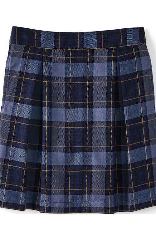 Shop Lands' End School Uniform Girls Plaid Skort Top Of Knee In Classic Navy Plaid