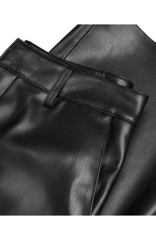 Shop Mango High Waist Faux Leather Pants In Black