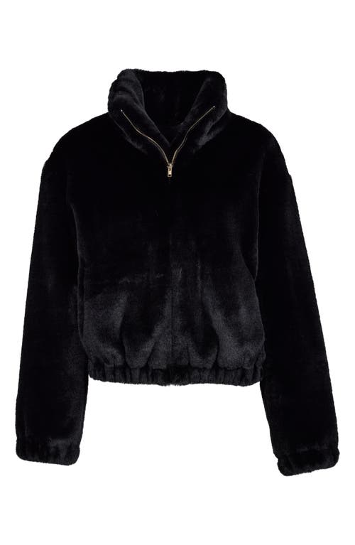 Donna Salyers Fabulous-furs Donna Salyers Fabulous Furs Back To Basics Faux Fur Bomber Jacket In Black