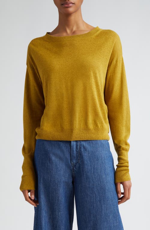 Max Mara Giuditta Silk & Linen Sweater Yellow at Nordstrom,