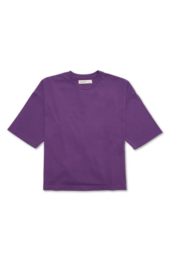 Shop Imperfects Cotton Night Shirt In Purple Magic