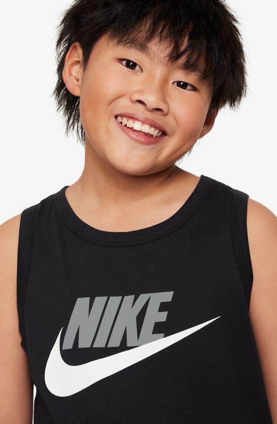 Shop Nike Kids' Sportswear Cotton Tank Top In Black