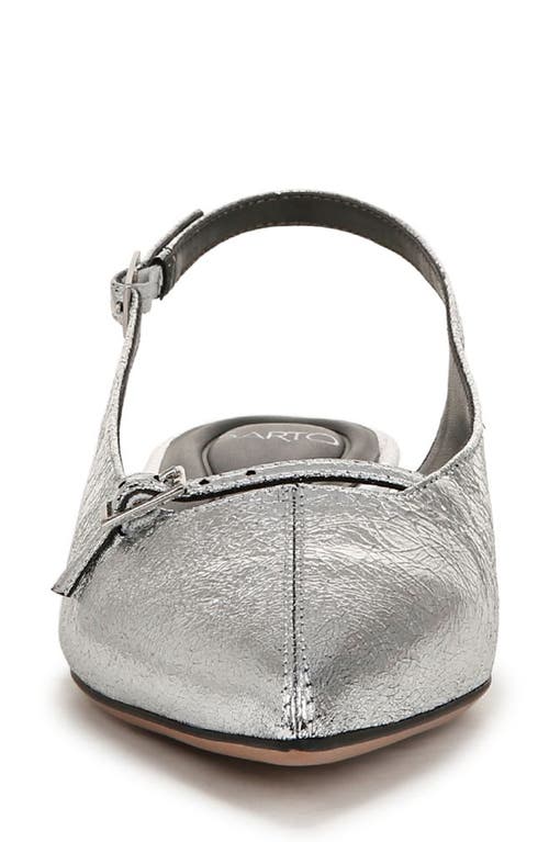 Shop Sarto By Franco Sarto Emma Slingback Pointed Toe Flat In Silver