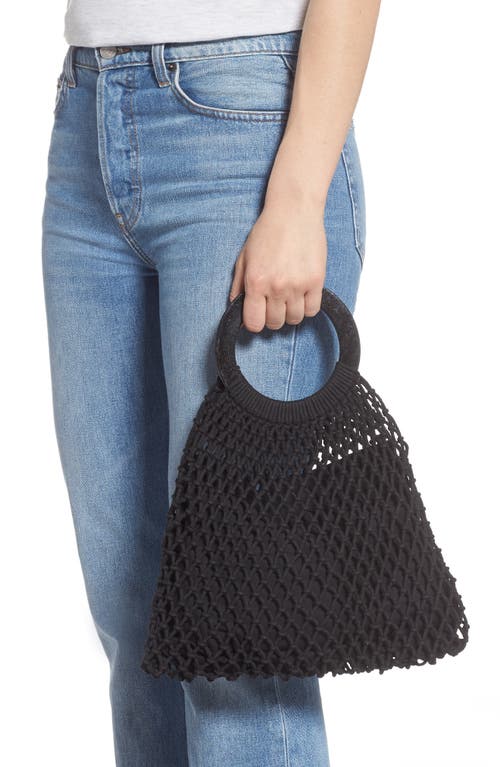 Nordstrom Macramé Market Bag In Black