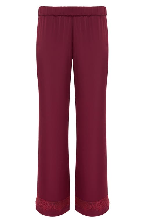 Simone Perele Satin Secrets Lounge Pants In Spinel Red