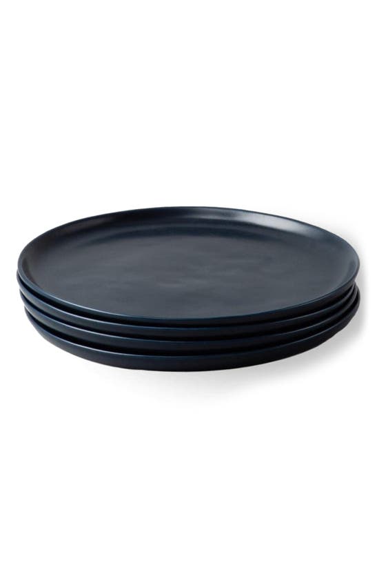 Shop Fable The Salad Set Of 4 Plates In Midnight Blue