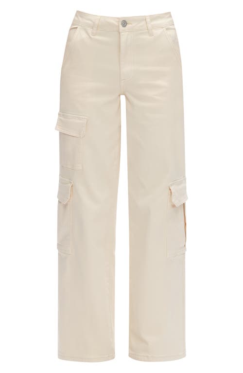 Bayeas High Waist Cargo Wide Leg Jeans In Beige