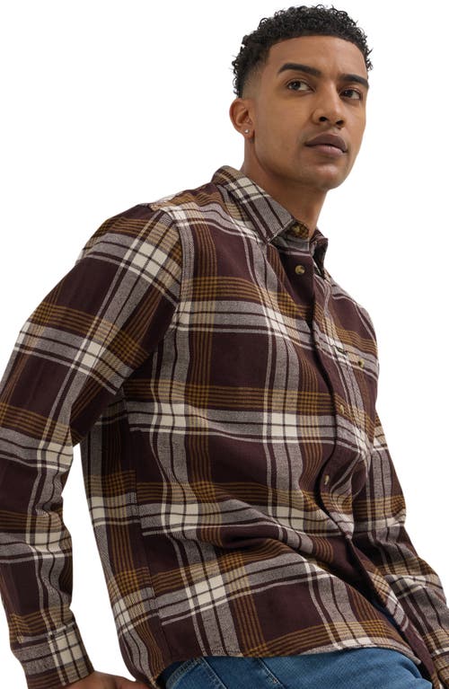 Shop Lee Riveted Relaxed Fit Plaid Flannel Button-down Shirt In Beet