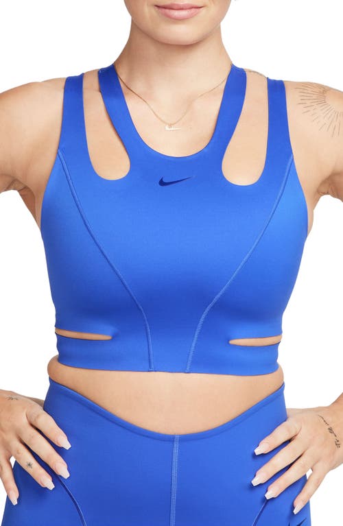 Nike Futuremove Light Support Sports Bra In Hyper Royal/clear