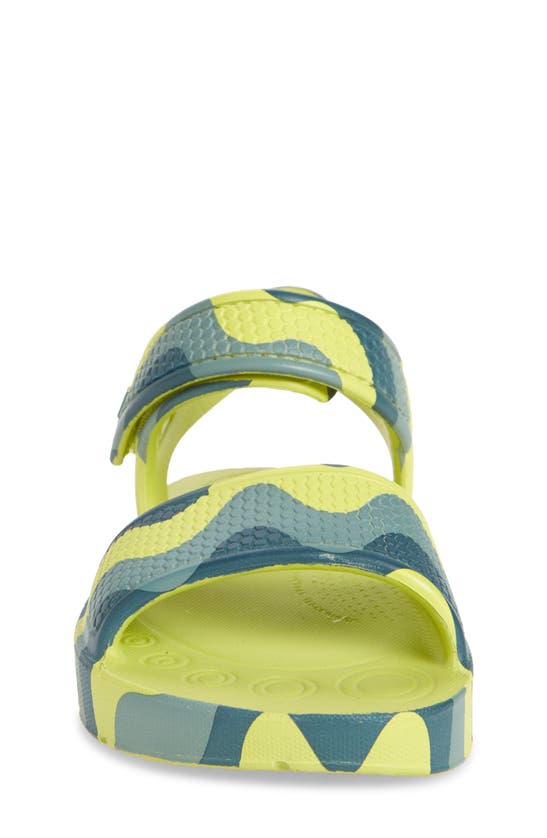 Shop Fitflop Kids" Iqushion Wave Sandal In Lime Juice Mix
