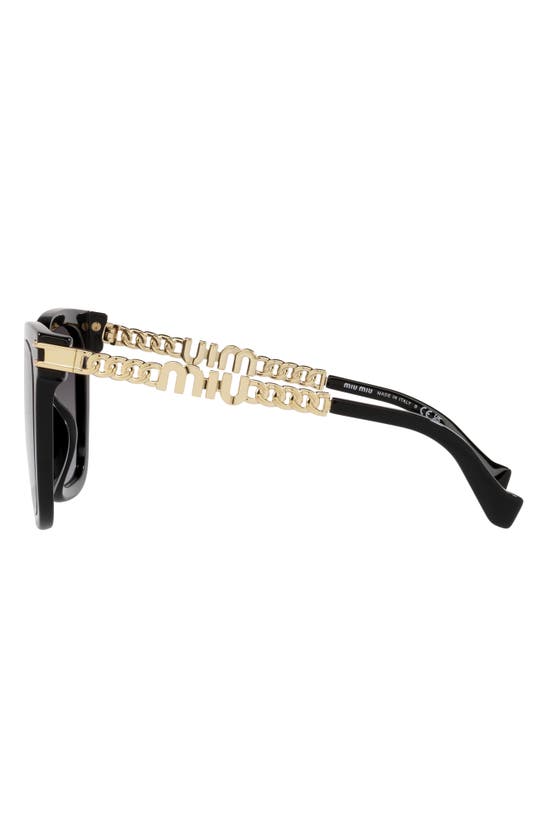 Miu Miu 55mm Gradient Pillow Sunglasses In Black