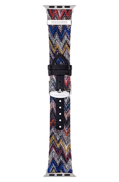 Missoni Authentic Zigzag Knit 24mm Apple Watch® Watchband In Multicolor