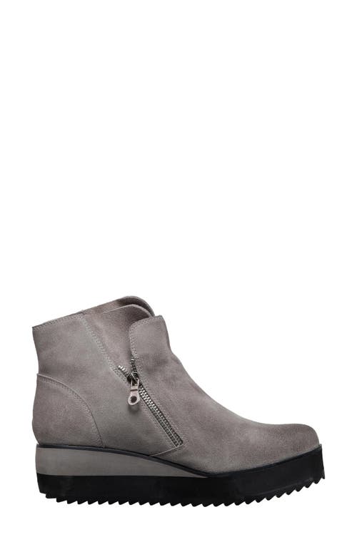 Antelope Joely Lug Sole Bootie In Light Grey