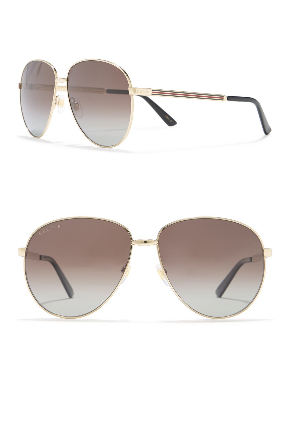 gucci 61mm aviator sunglasses