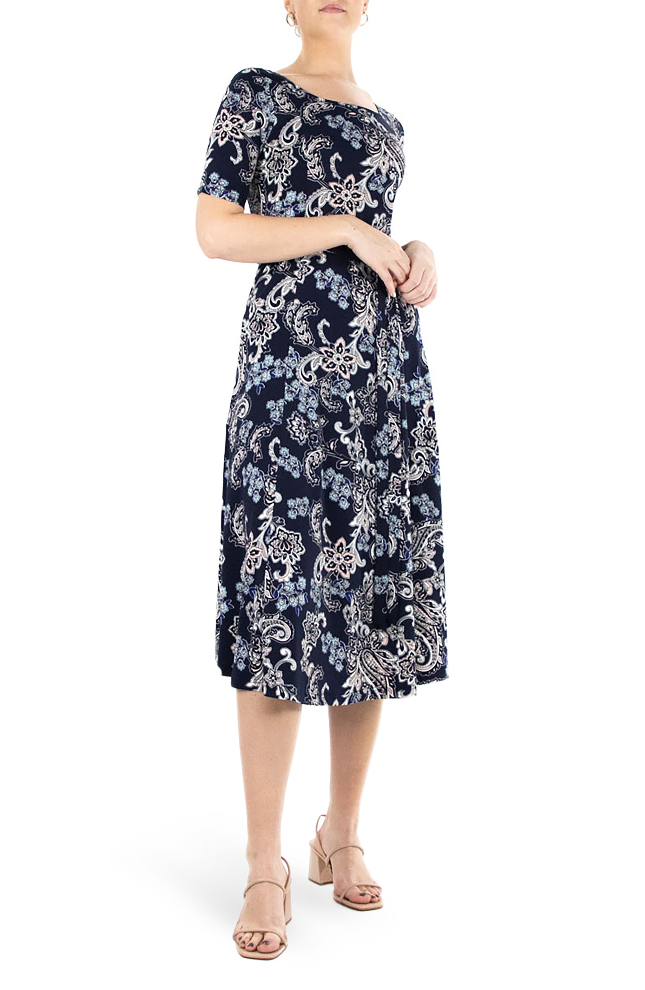 Nina Leonard Sylvia Stretch Crepe Midi 