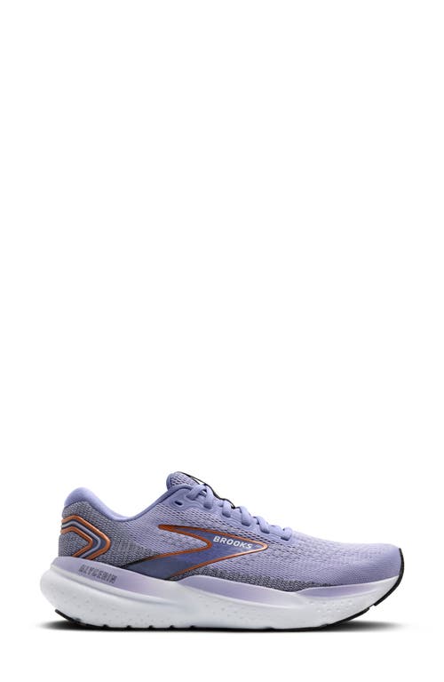 Shop Brooks Glycerin 21 Running Shoe In Lavender/black/copper