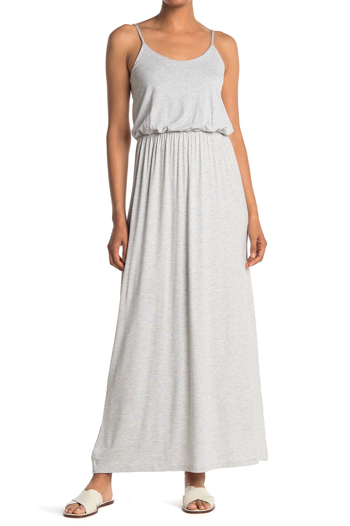 Lush Knit Maxi Dress In Lighter Grey