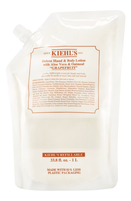 KIEHL'S SINCE 1851 1851 GRAPEFRUIT HAND & BODY LOTION WITH ALOE VERA & OATMEAL, 33.8 OZ,S44701