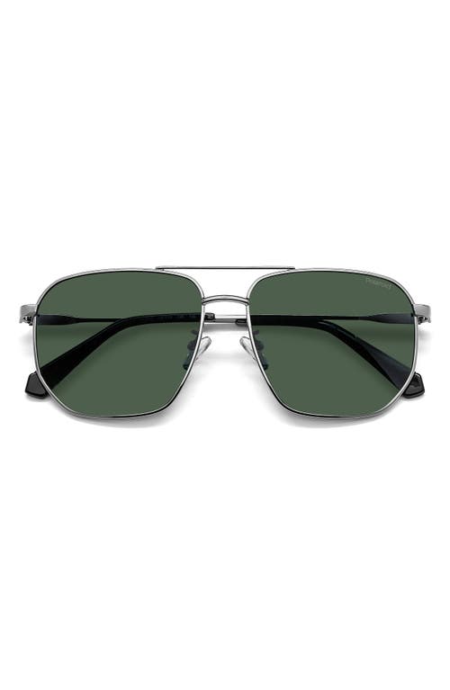 Polaroid 59mm Polarized Rectangular Sunglasses In Green