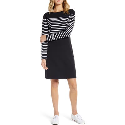 Petite 1901 Long Sleeve Knit Dress, Black