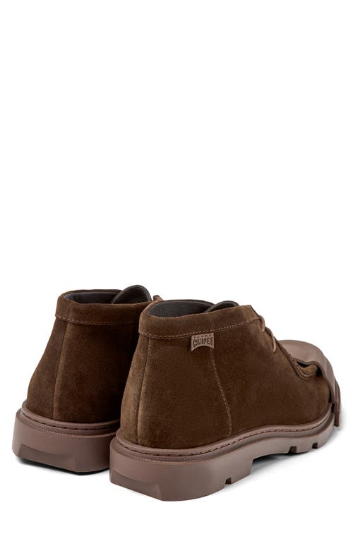 Camper Junction Panelled Lace-up Shoes In Medium Brown