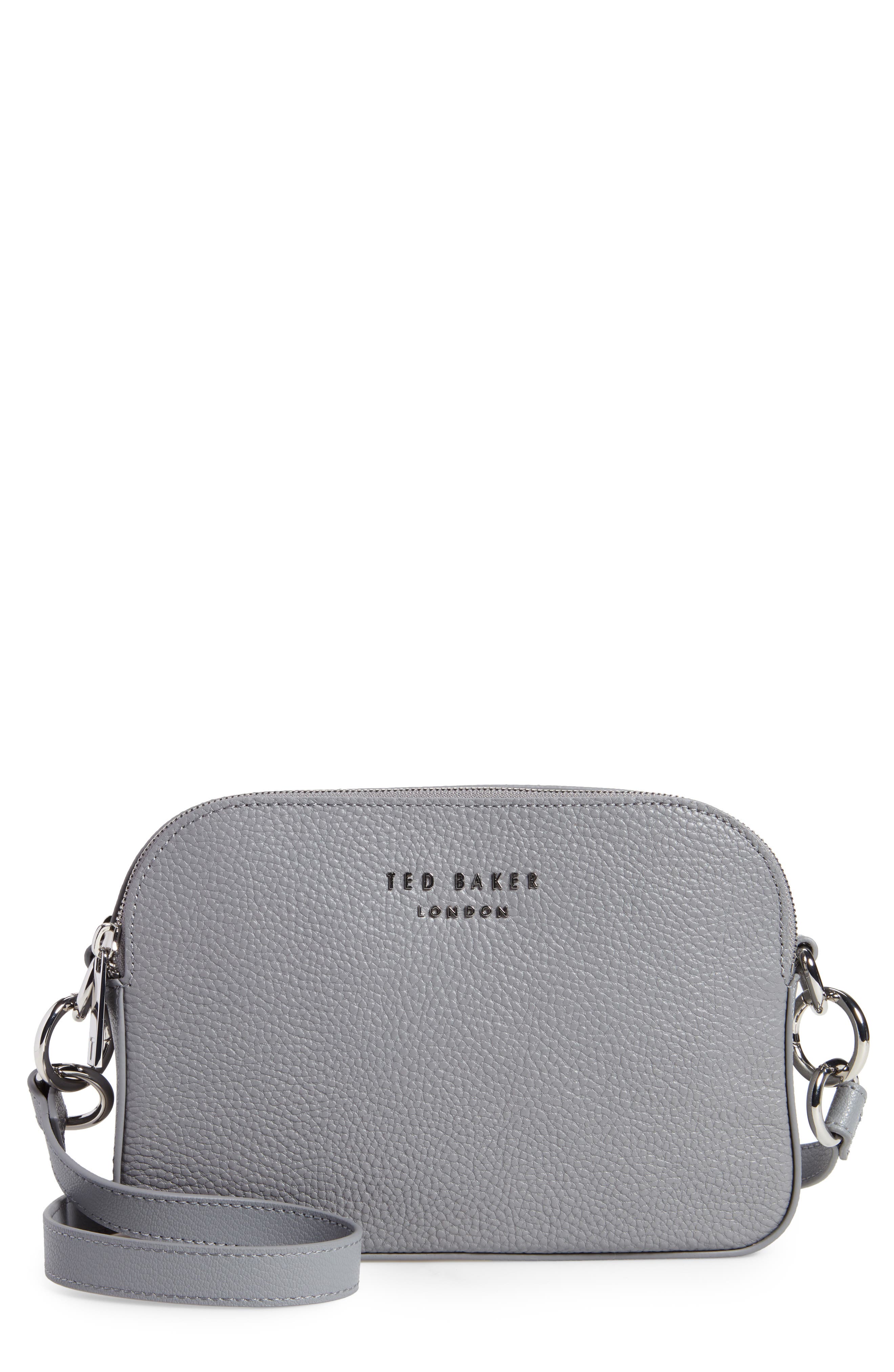 amerrah branded strap leather crossbody bag