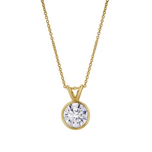 Luvmyjewelry Astral 14k Gold Round Lab Grown Diamond Pendant In 14k Yellow Gold