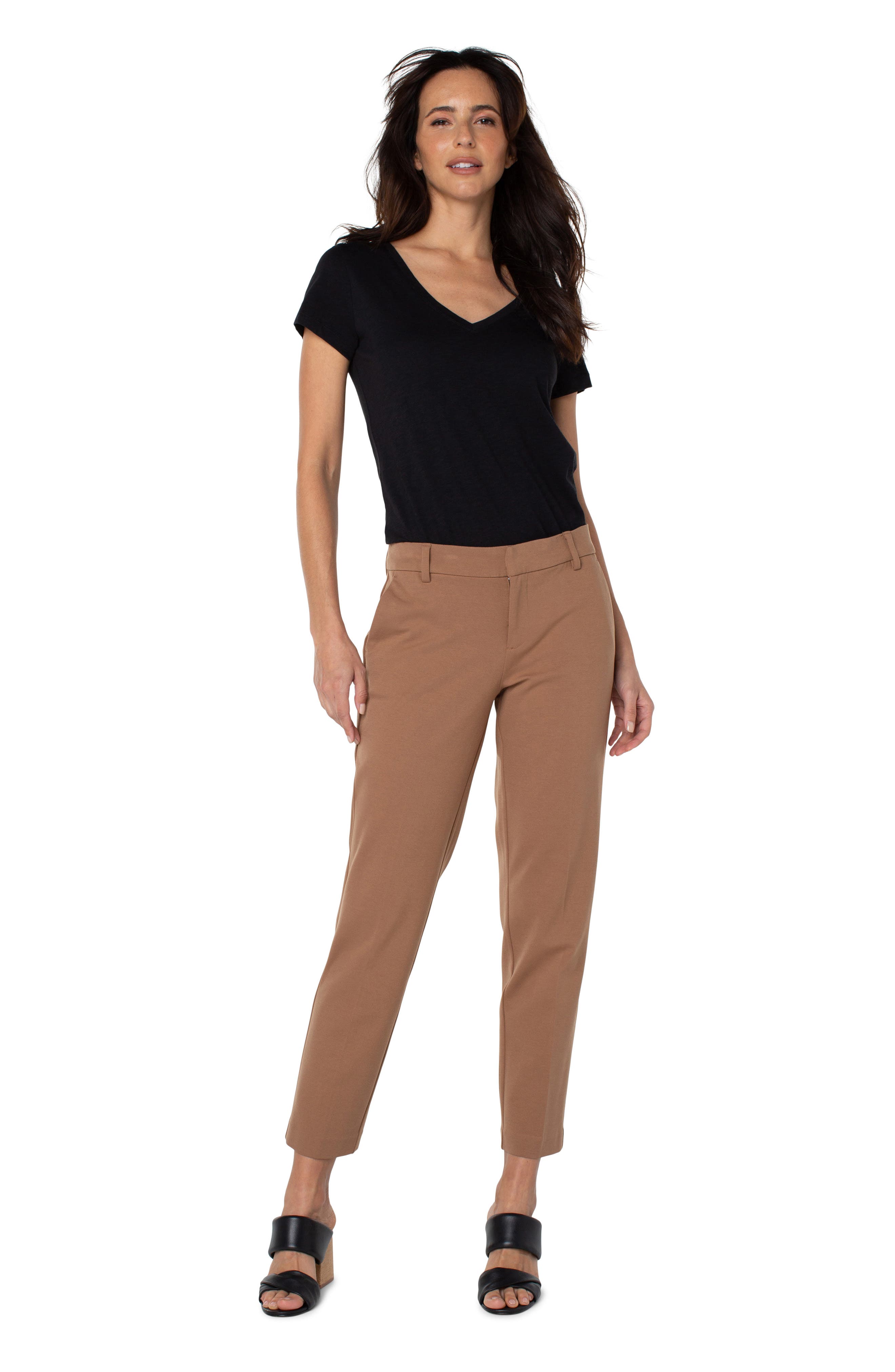 Liverpool Los Angeles Kayla Pull-On Stretch Ponte Ankle Trousers