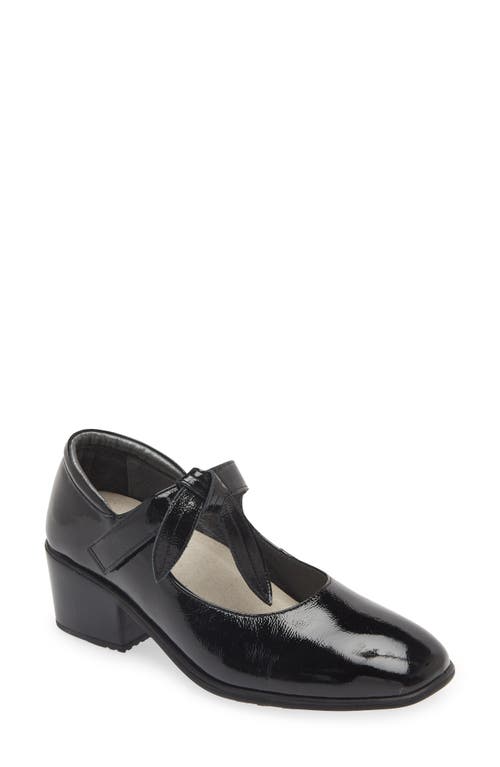 Shop Naot Nobility Mary Jane Pump In Black Crinkle Patent Leather