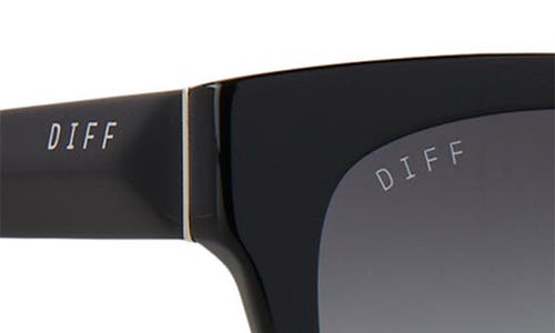 Diff Ariana Ii 54mm Gradient Square Sunglasses In Black/grey Gradient