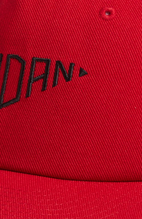 Shop Jordan Pro Unstructured Snapback Baseball Cap In Gym Red/black