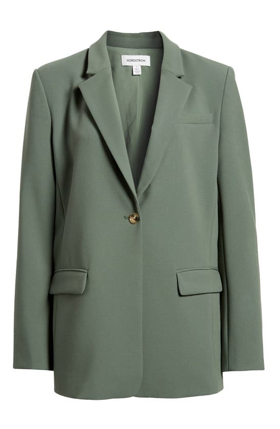 Shop Nordstrom Relaxed Fit Blazer In Green Duck