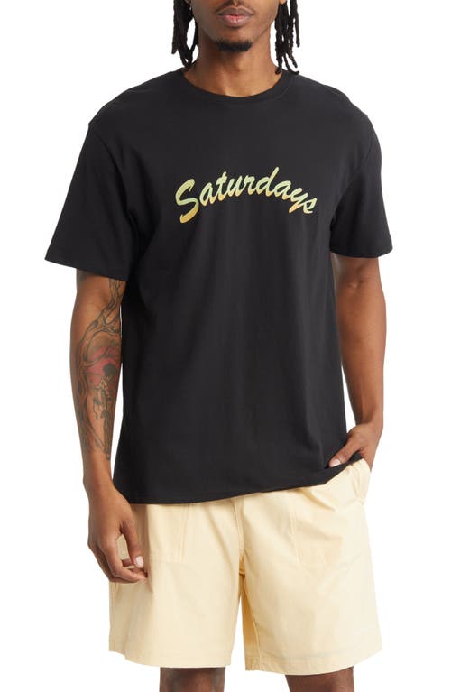 Saturdays NYC Horizon Script Graphic T-Shirt in Black