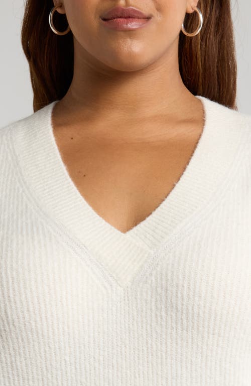 NORDSTROM NORDSTROM RIB V-NECK SWEATER 