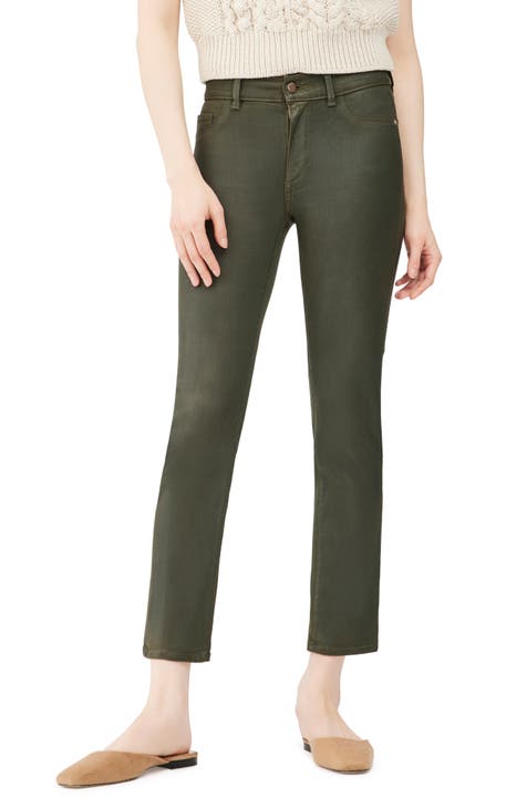 Mara Instasculpt Ankle Straight Leg Jeans (Winter Green)