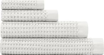 Onsen Bath Towels Complete Set - 100% Supima Cotton Waffle Weave Towels - 4 Piece: 1 Bath Sheet, 1 Bath Towel, 1 Hand Towel, & 1 Face Towel, Sage