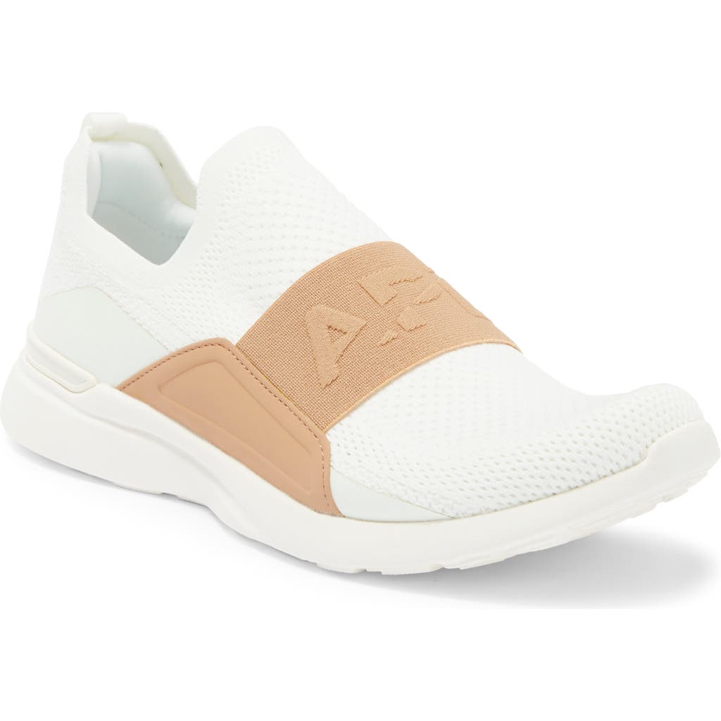 Apl Athletic Propulsion Labs Apl Techloom Bliss Knit Running Shoe In Ivory/tan