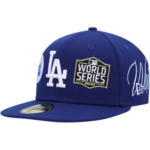 New Era Navy Los Angeles Dodgers 75th World Series Lavender Undervisor 59FIFTY Fitted Hat