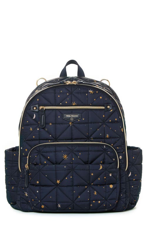 TWELVElittle Companion Quilted Water Resistant Nylon Diaper Backpack in Midnight at Nordstrom