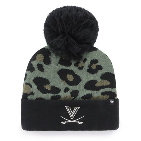 '47 Green/Black Carolina Panthers Bagheera Cuffed Knit Hat with Pom