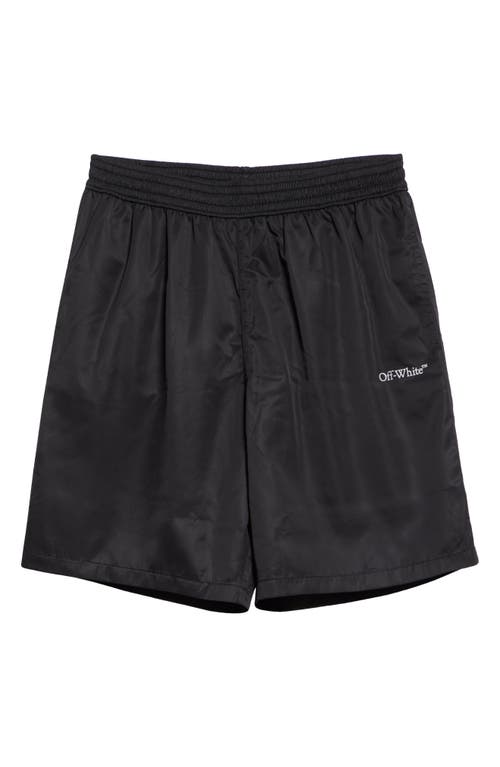 Shop Off-white Arrow Surfer Swim Shorts In Black White