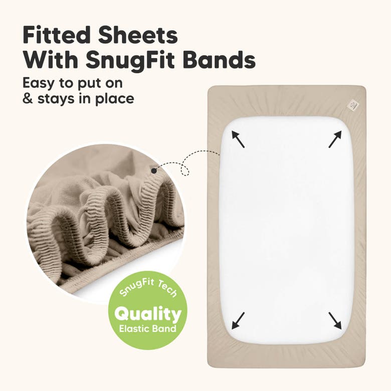 Keababies 2-pack Isla [protect+] Waterproof Crib Sheets In Ecru