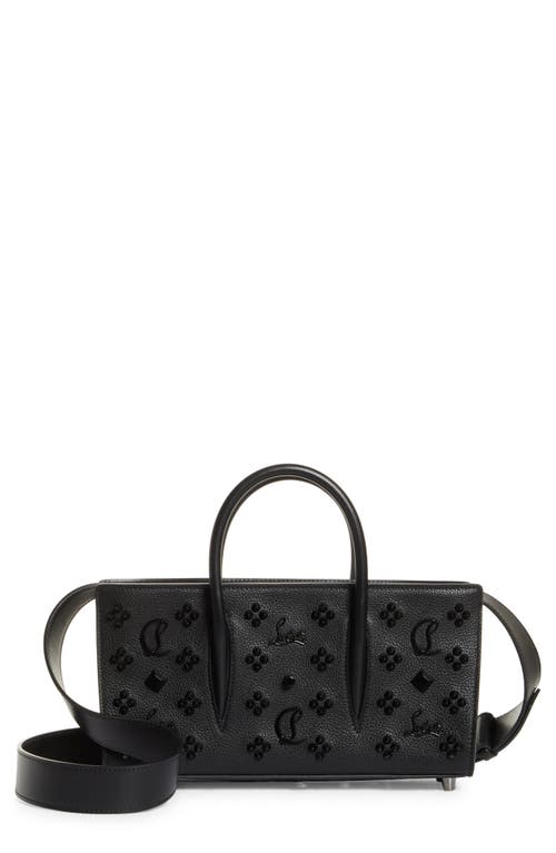 Christian Louboutin Paloma Baguette In Leather With Loubinthesky Spikes In Cm53 Black/black