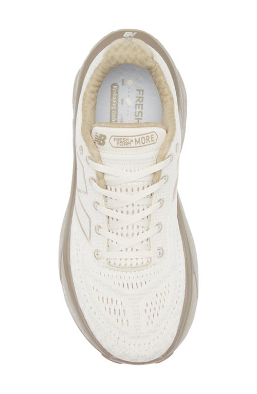 New Balance Fresh Foam X More V5 Running Shoe In Linen/dark Stoneware
