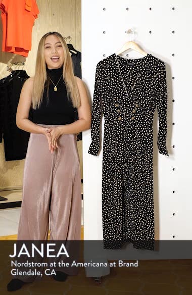 printed button midi dress topshop