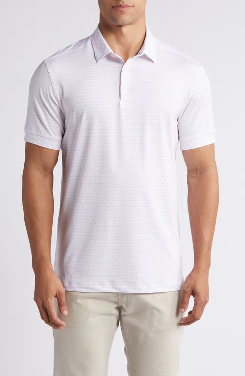 Mizzen+Main Versa Trim Fit Print Performance Polo True Pink Triple Dot at Nordstrom,