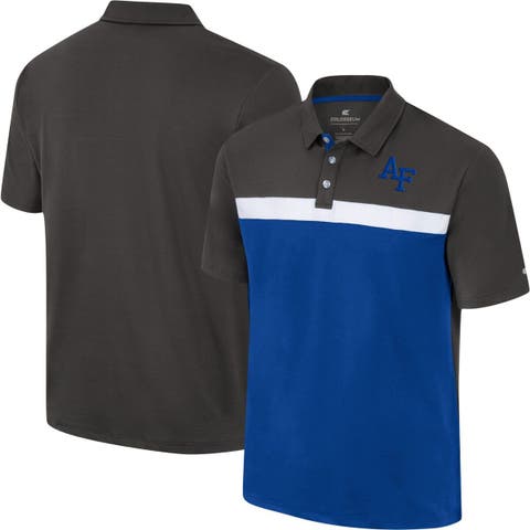 Men's Colosseum Heathered Gray Air Force Falcons Golfer Pocket Polo