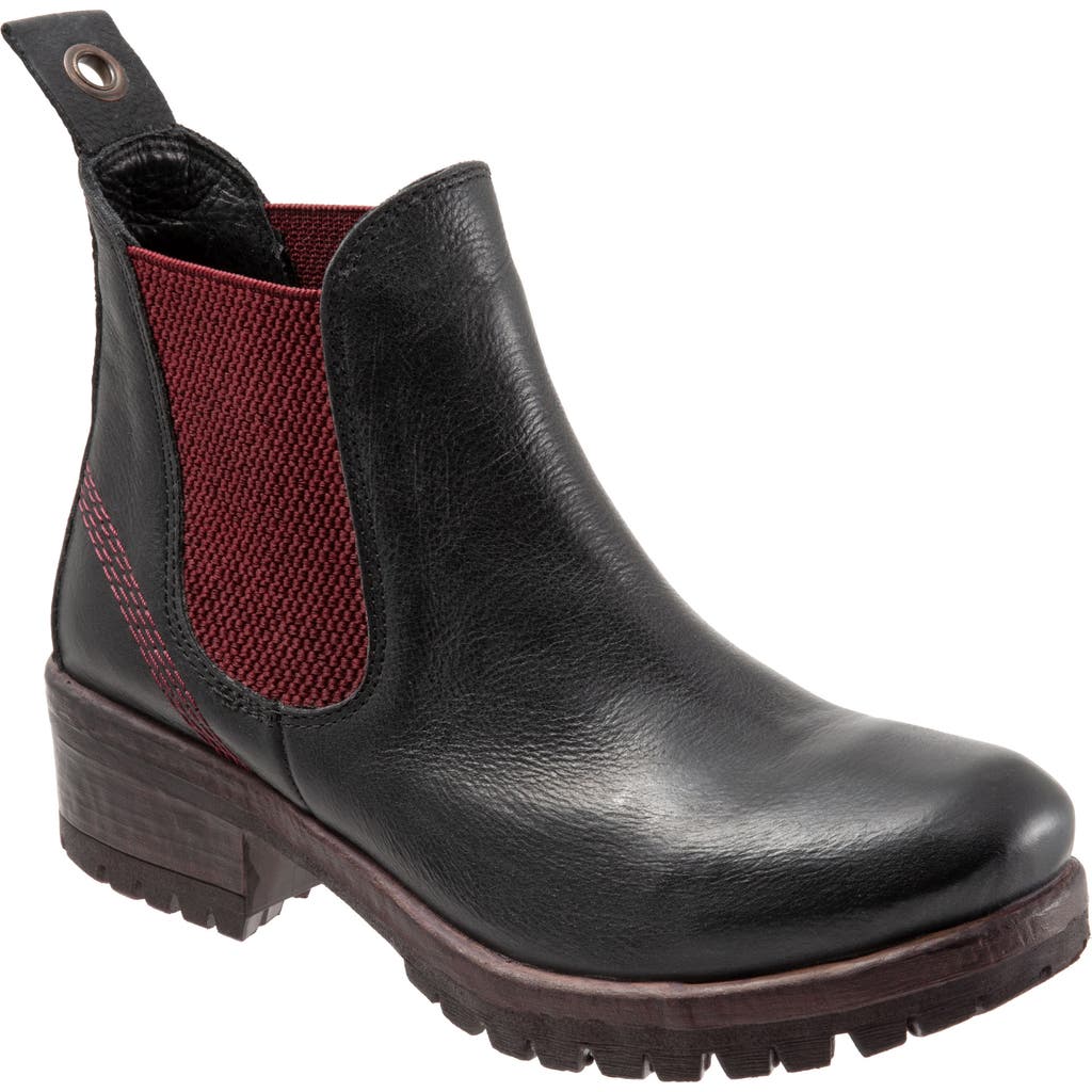 Bueno Florida Chelsea Boot In Black/bordeaux Leather