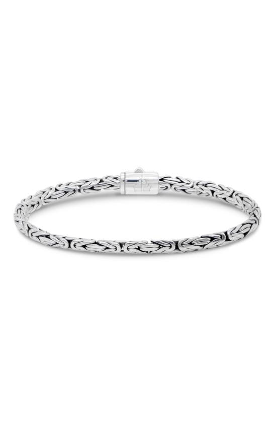 Devata Sterling Silver Semiprecious Stone Chain Bracelet In Silver Purple