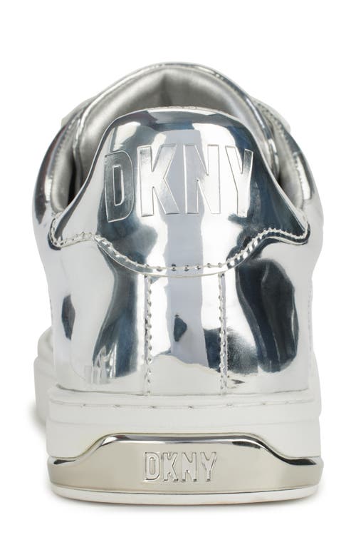 Dkny Women's Abeni Lace-up Low-top Sneakers In Silver